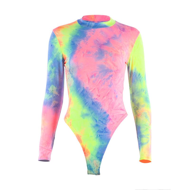 New Fashion Tie Dye Print Bodycon Bodysuits Women - Slim&Shine