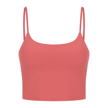 Sexy Beautiful Back Yoga Wear Gathers Gym Camisole