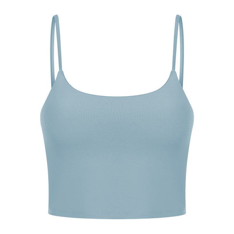 Sexy Beautiful Back Yoga Wear Gathers Gym Camisole