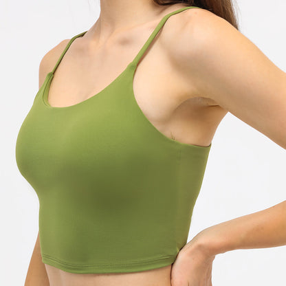 Sexy Beautiful Back Yoga Wear Gathers Gym Camisole