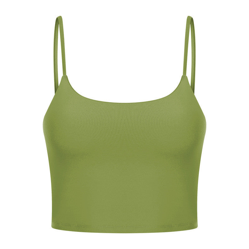 Sexy Beautiful Back Yoga Wear Gathers Gym Camisole