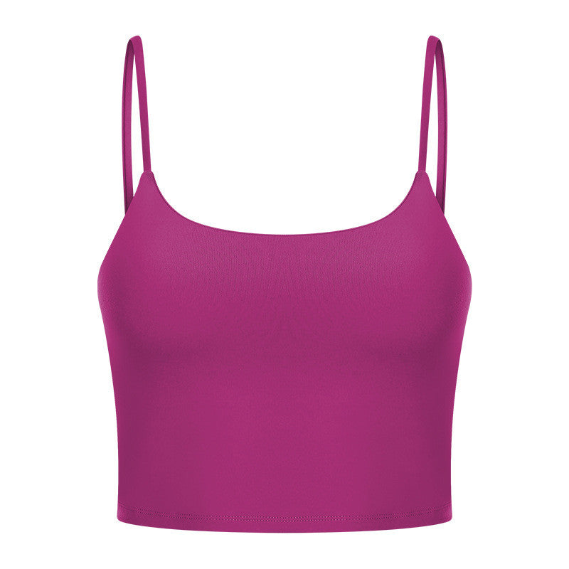Sexy Beautiful Back Yoga Wear Gathers Gym Camisole