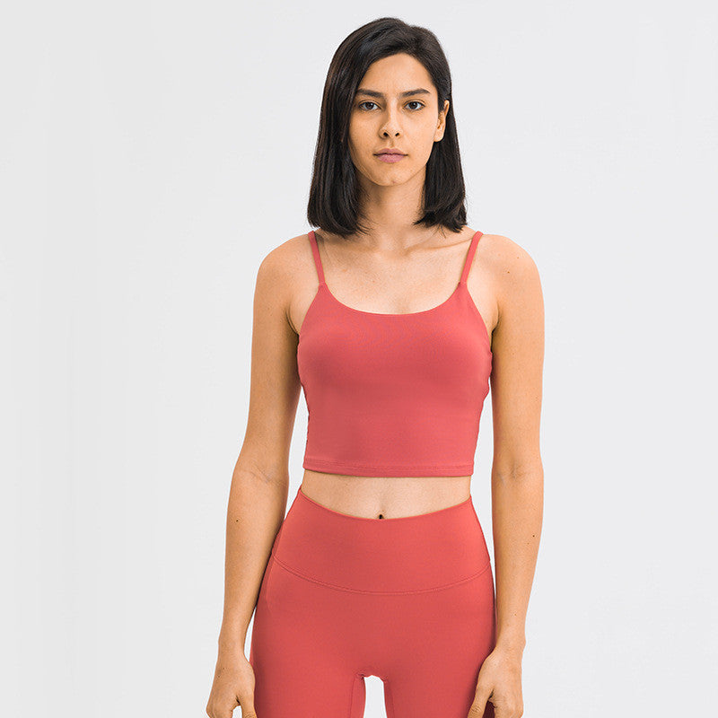 Sexy Beautiful Back Yoga Wear Gathers Gym Camisole