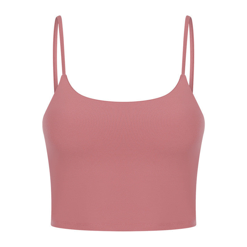 Sexy Beautiful Back Yoga Wear Gathers Gym Camisole