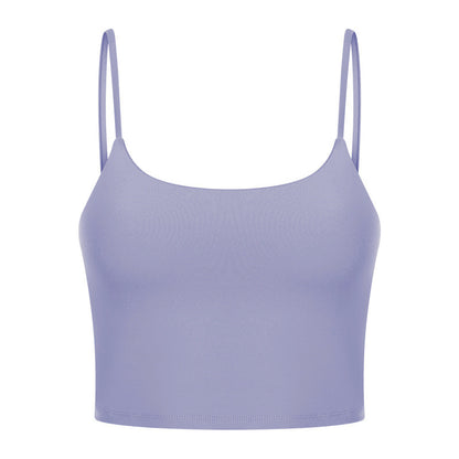 Sexy Beautiful Back Yoga Wear Gathers Gym Camisole