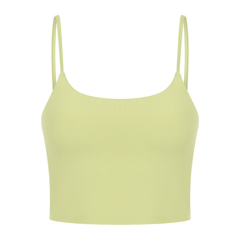Sexy Beautiful Back Yoga Wear Gathers Gym Camisole
