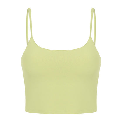 Sexy Beautiful Back Yoga Wear Gathers Gym Camisole