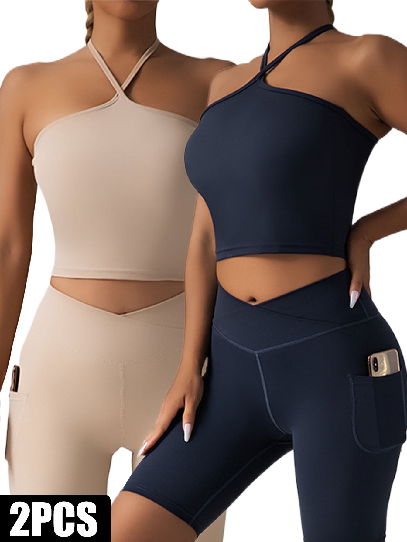 2 Pieces Sports Bra Athletic Running Sports Bra - Slim&Shine