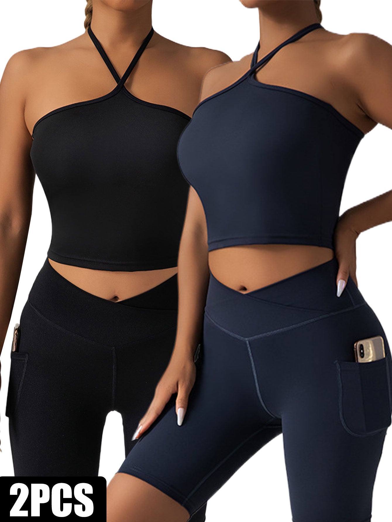 2 Pieces Sports Bra Athletic Running Sports Bra - Slim&Shine