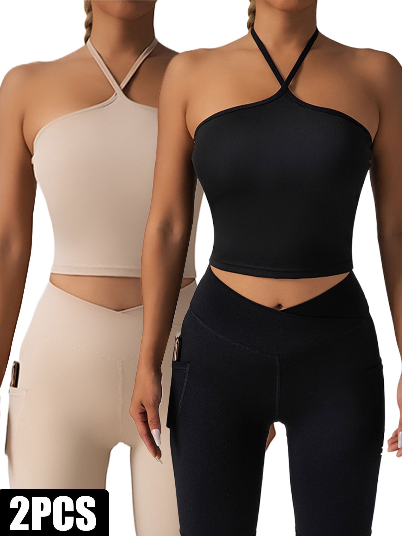 2 Pieces Sports Bra Athletic Running Sports Bra - Slim&Shine