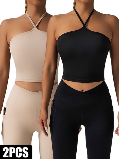 2 Pieces Sports Bra Athletic Running Sports Bra - Slim&Shine