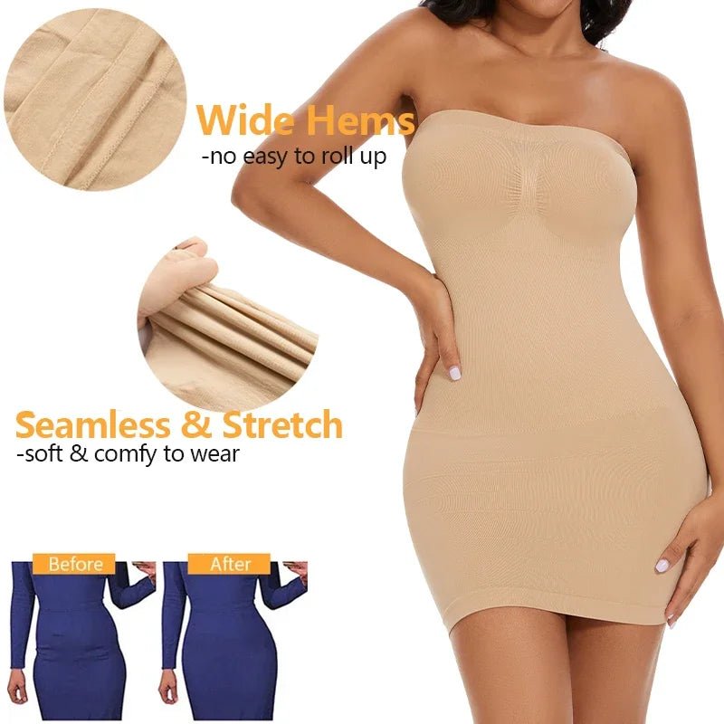✨Discover the shaping dress that smooths and sculpts your silhouette in seconds, with ultra - stretch fabric that hugs your curves comfortably.✨ - Slim&Shine