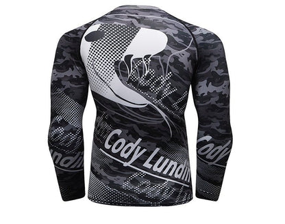 Long sleeved tights, men's running suit - Slim&Shine