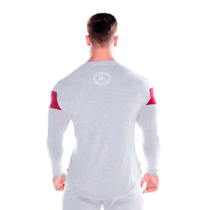 Muscle Brothers Sports T-shirt Men's Long - sleeved Fitness Top Bottoming Shirt - Slim&Shine