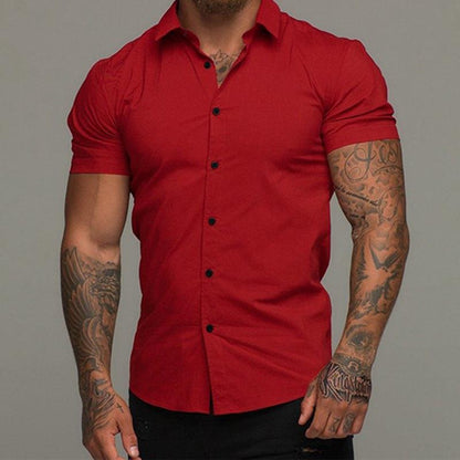 Muscle Men's Fitness Shirt Short Sleeve - Slim&Shine