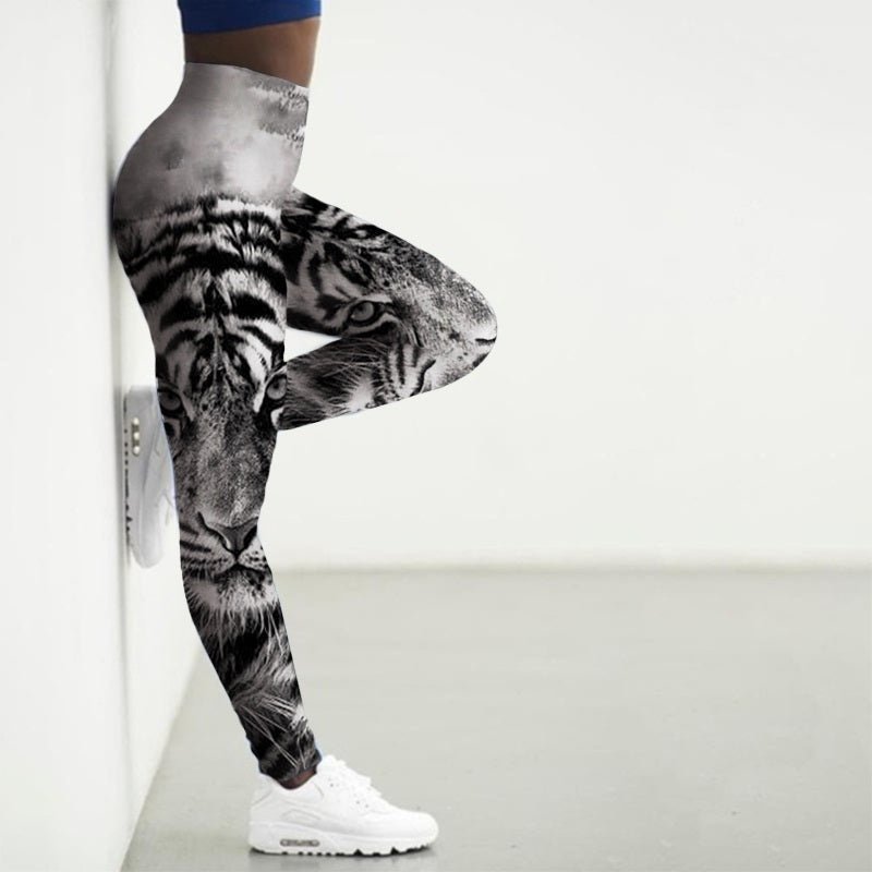 Printed Animal Bodysuit Yoga Pants Gym Wear - Slim&Shine