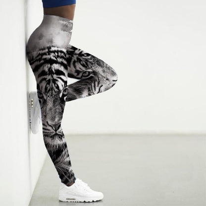 Printed Animal Bodysuit Yoga Pants Gym Wear - Slim&Shine