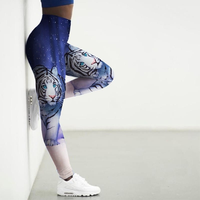 Printed Animal Bodysuit Yoga Pants Gym Wear - Slim&Shine