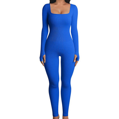 Seamless Double - layer Jumpsuit Long - sleeved Body Shaper Hip Lifting Yoga Jumpsuit Sports Jumpsuit Bodysuits - Slim&Shine