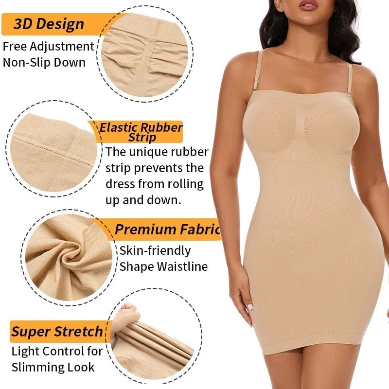 Sexy Full Slip Shapewear Women Dress - Slim&Shine