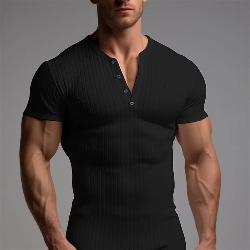 Sports Slim - fitting Muscle Men's Short - sleeved T-shirt - Slim&Shine