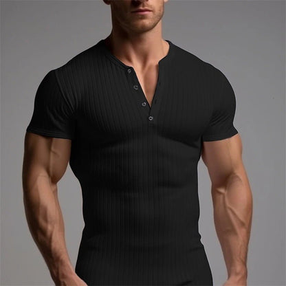 Sports Slim - fitting Muscle Men's Short - sleeved T-shirt - Slim&Shine