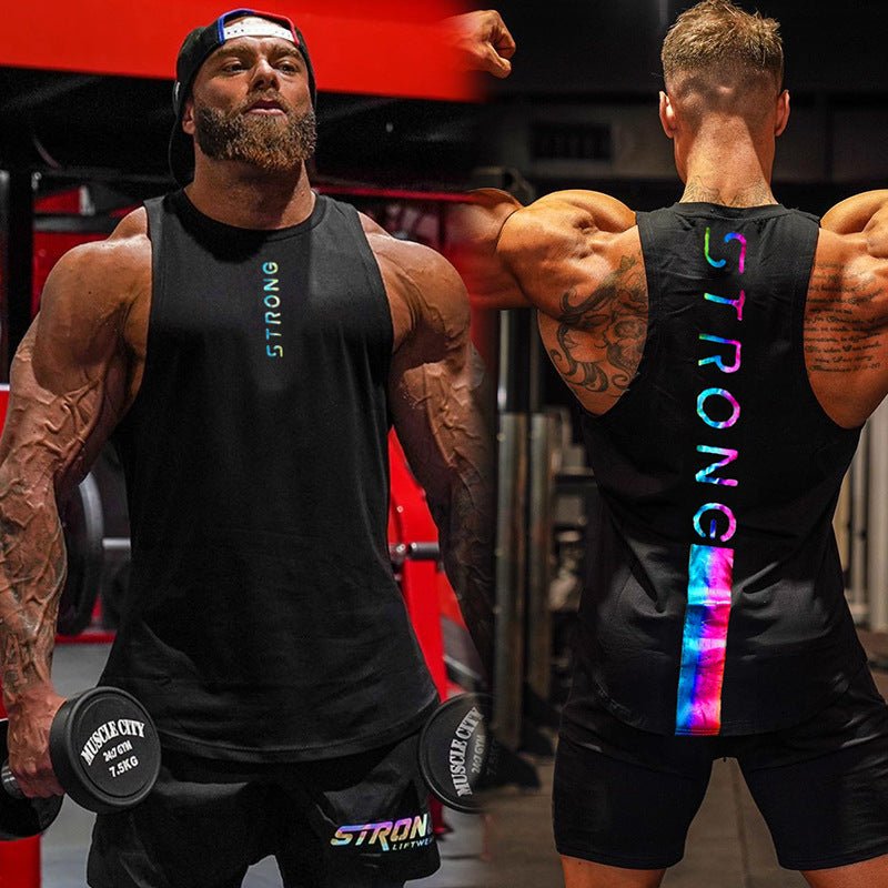 Sports Vest Muscle Fitness Brother Loose Cotton Sleeveless Shirt - Slim&Shine