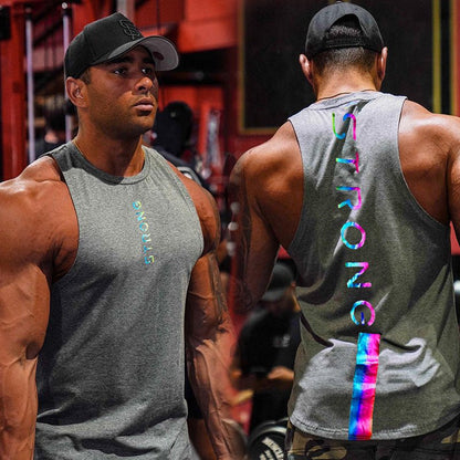 Sports Vest Muscle Fitness Brother Loose Cotton Sleeveless Shirt - Slim&Shine