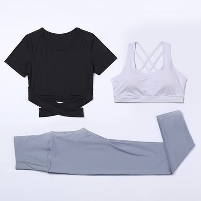 Three - piece speed suit for gym yoga wear - Slim&Shine