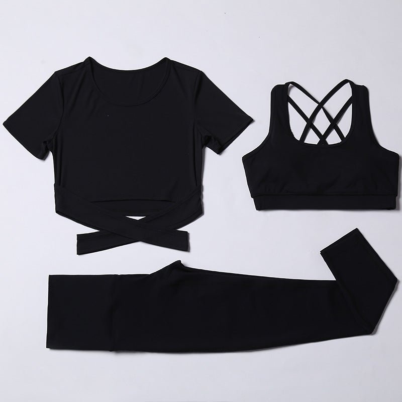 Three - piece speed suit for gym yoga wear - Slim&Shine