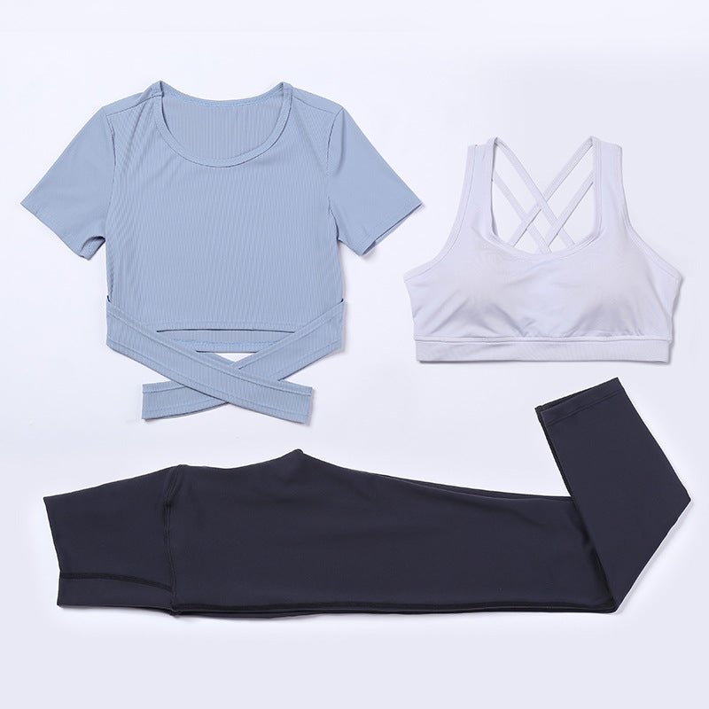 Three - piece speed suit for gym yoga wear - Slim&Shine