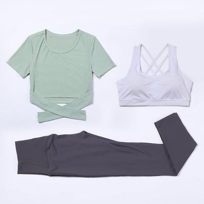 Three - piece speed suit for gym yoga wear - Slim&Shine