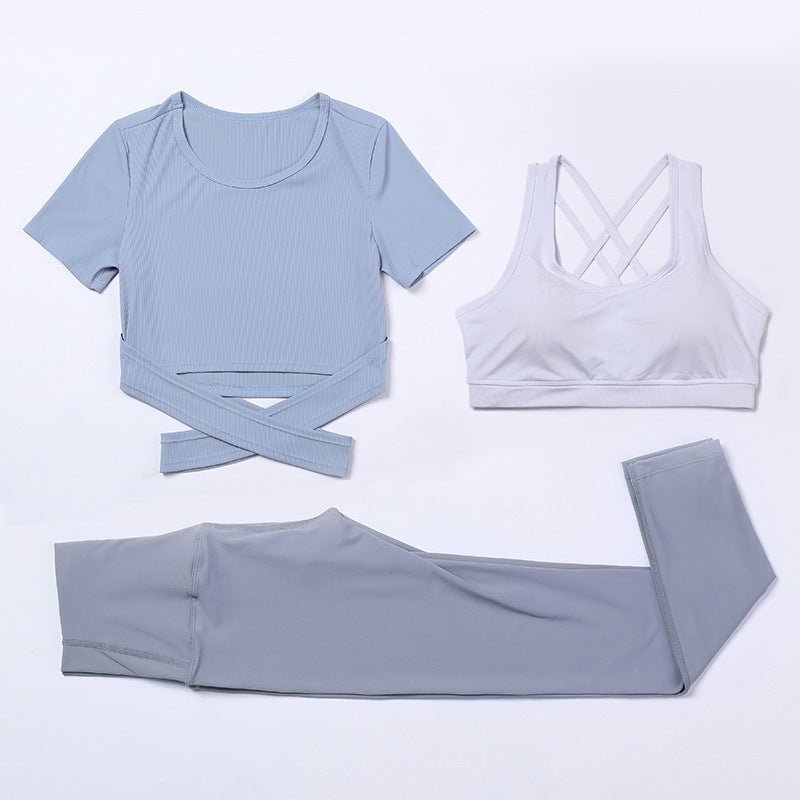 Three - piece speed suit for gym yoga wear - Slim&Shine