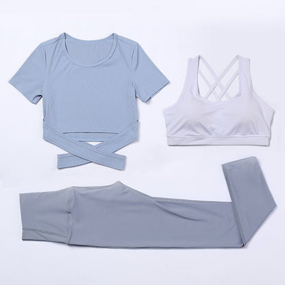 Three - piece speed suit for gym yoga wear - Slim&Shine