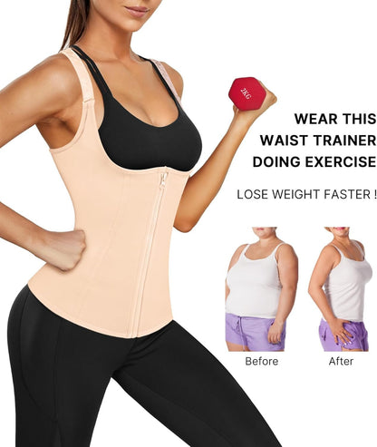 Waist Trainer for Women Corset Shapewear with Zipper - Slim&Shine