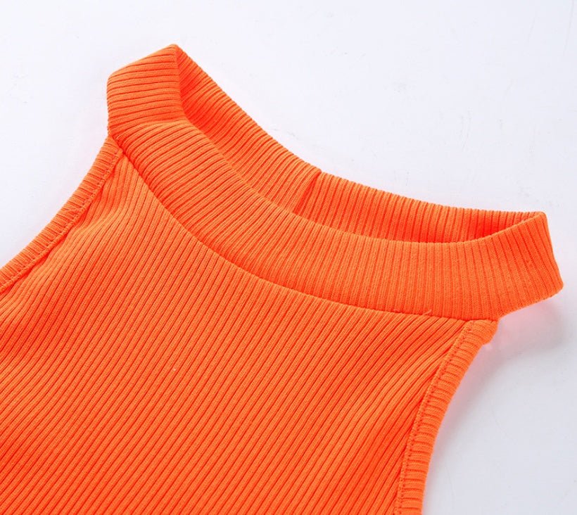 Women Halter Bodysuits Neon Elastic Tank Jumpsuit Fashion - Slim&Shine