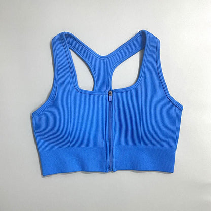 Zip Sports Top Tight Sports Bra - Slim&Shine