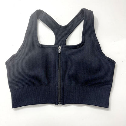 Zip Sports Top Tight Sports Bra - Slim&Shine