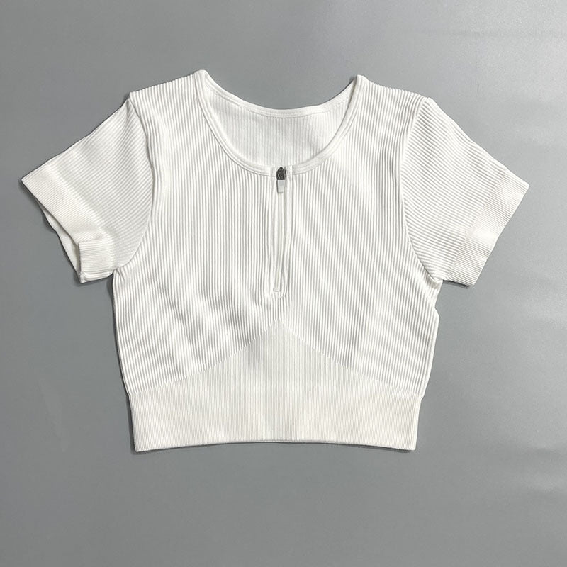 Zip Sports Top Tight Sports Bra - Slim&Shine