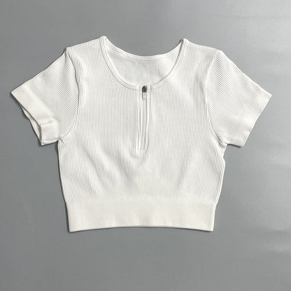 Zip Sports Top Tight Sports Bra - Slim&Shine