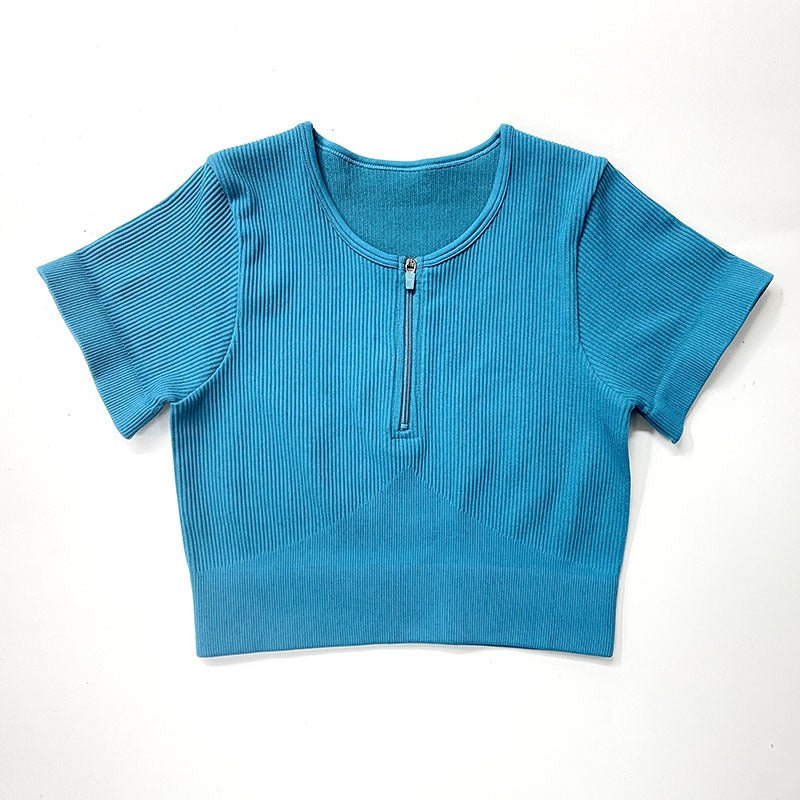 Zip Sports Top Tight Sports Bra - Slim&Shine