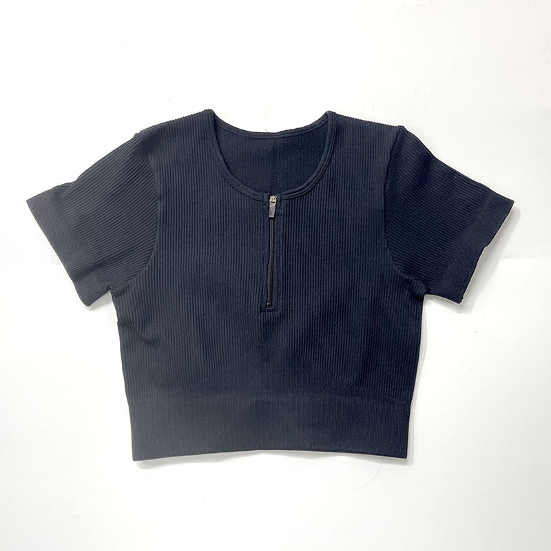 Zip Sports Top Tight Sports Bra - Slim&Shine