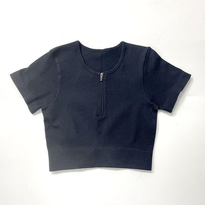 Zip Sports Top Tight Sports Bra - Slim&Shine